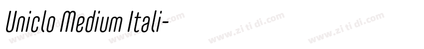 Uniclo Medium Itali字体转换